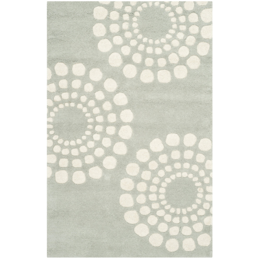 SAFAVIEH Soho Collection SOH788D Handmade Grey/Ivory Rug Image 1