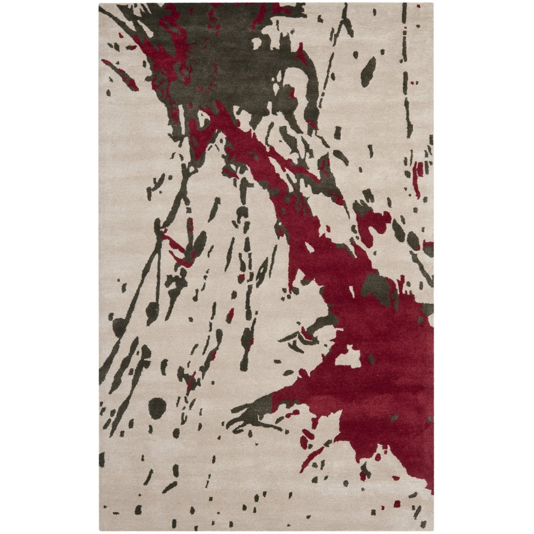 SAFAVIEH Soho Collection SOH794A Handmade Beige / Red Rug Image 1