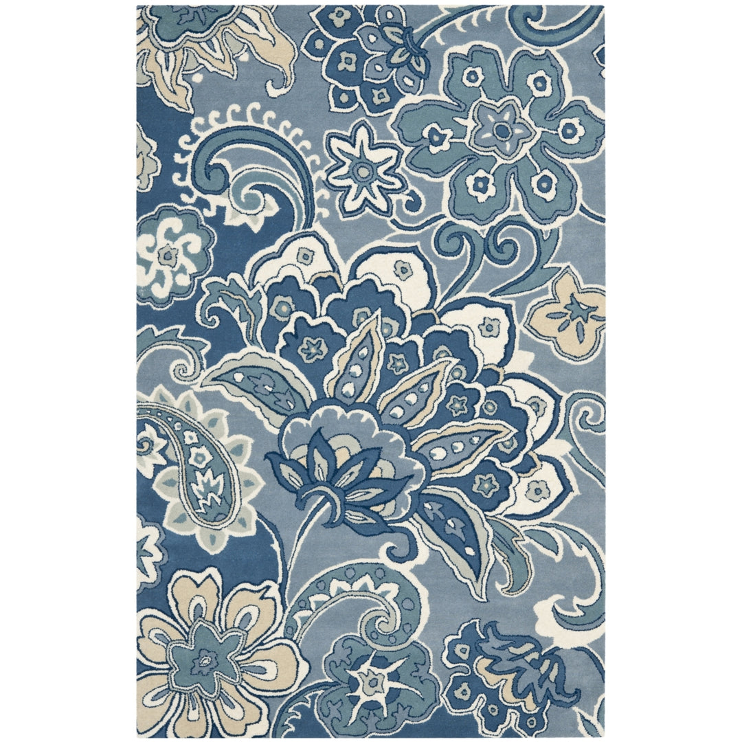 SAFAVIEH Soho Collection SOH797A Handmade Blue/Multi Rug Image 1