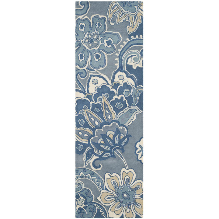 SAFAVIEH Soho Collection SOH797A Handmade Blue/Multi Rug Image 1