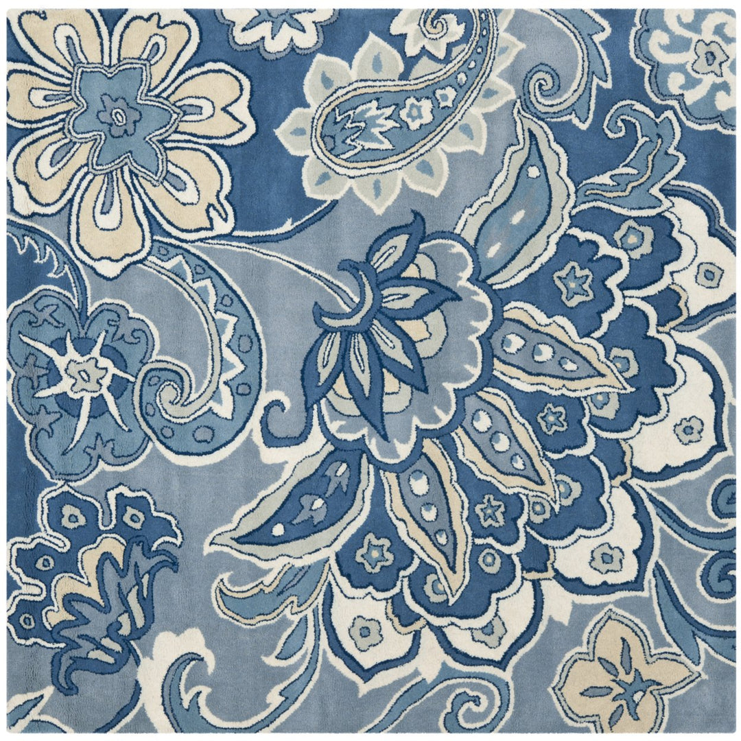 SAFAVIEH Soho Collection SOH797A Handmade Blue/Multi Rug Image 1