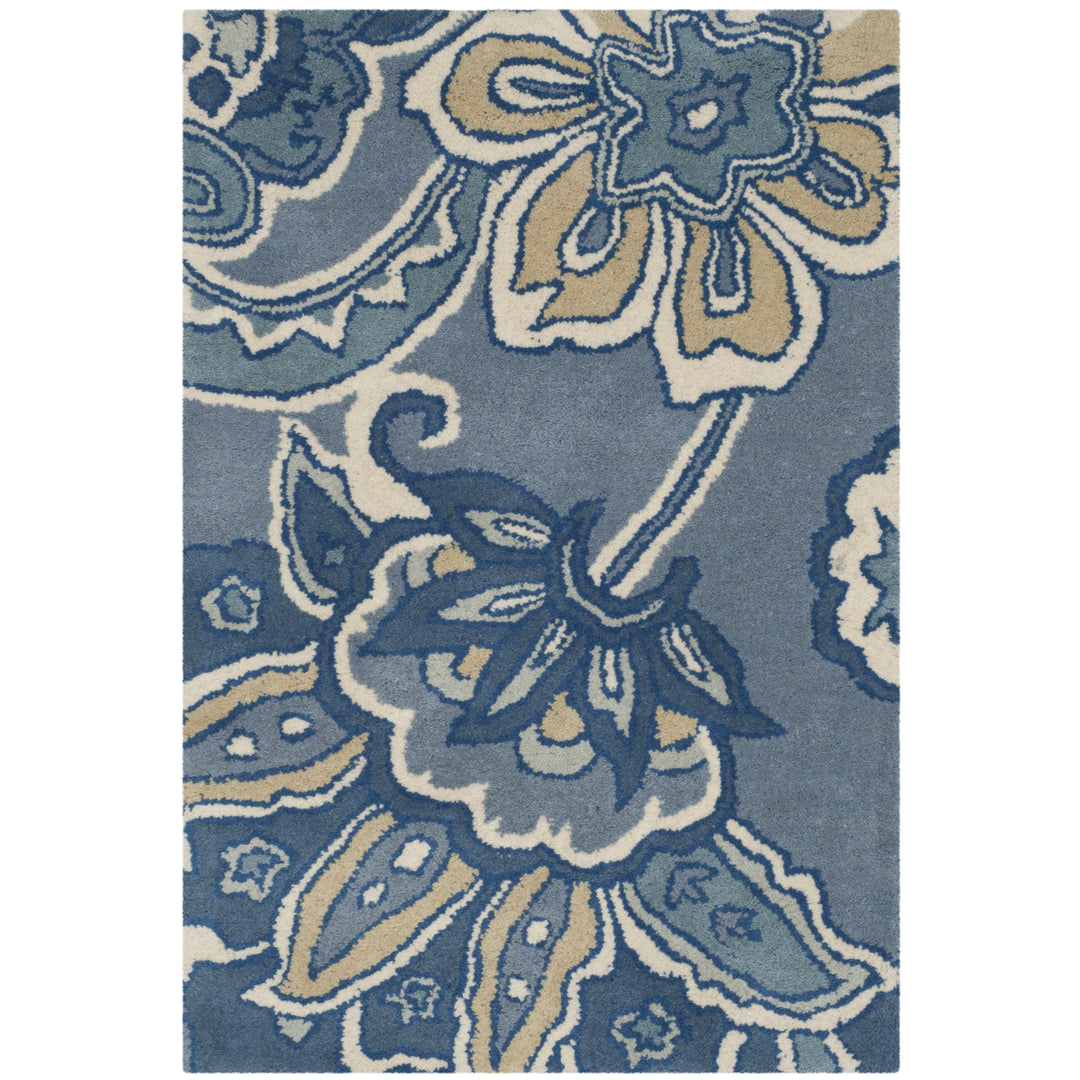 SAFAVIEH Soho Collection SOH797A Handmade Blue/Multi Rug Image 8