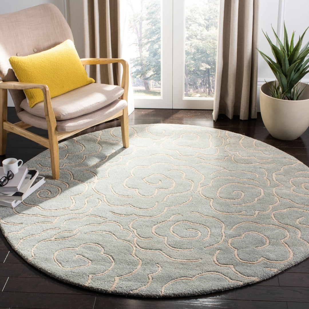 SAFAVIEH Soho SOH812B Handmade Soft Lt. Blue / Ivory Rug Image 2