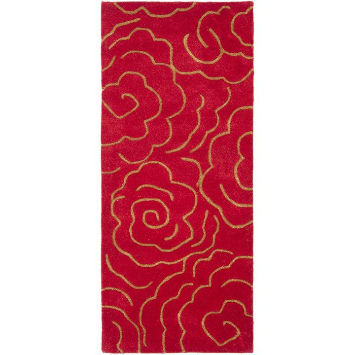 SAFAVIEH Soho Collection SOH812A Handmade Red Rug Image 1