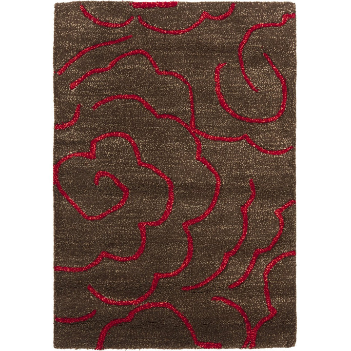 SAFAVIEH Soho SOH812D Handmade Chocolate / Red Rug Image 8