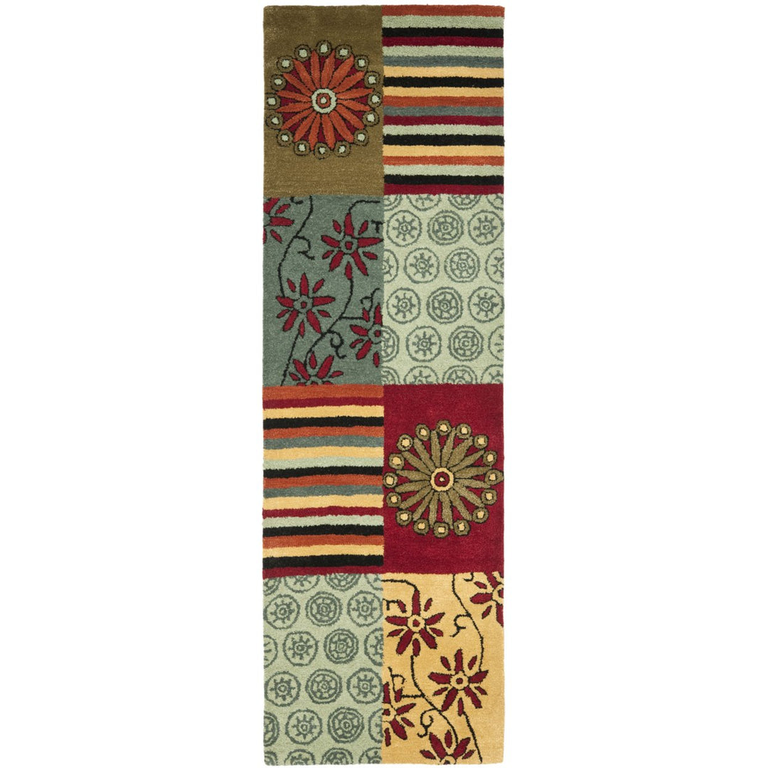 SAFAVIEH Soho Collection SOH817A Handmade Multi Rug Image 1