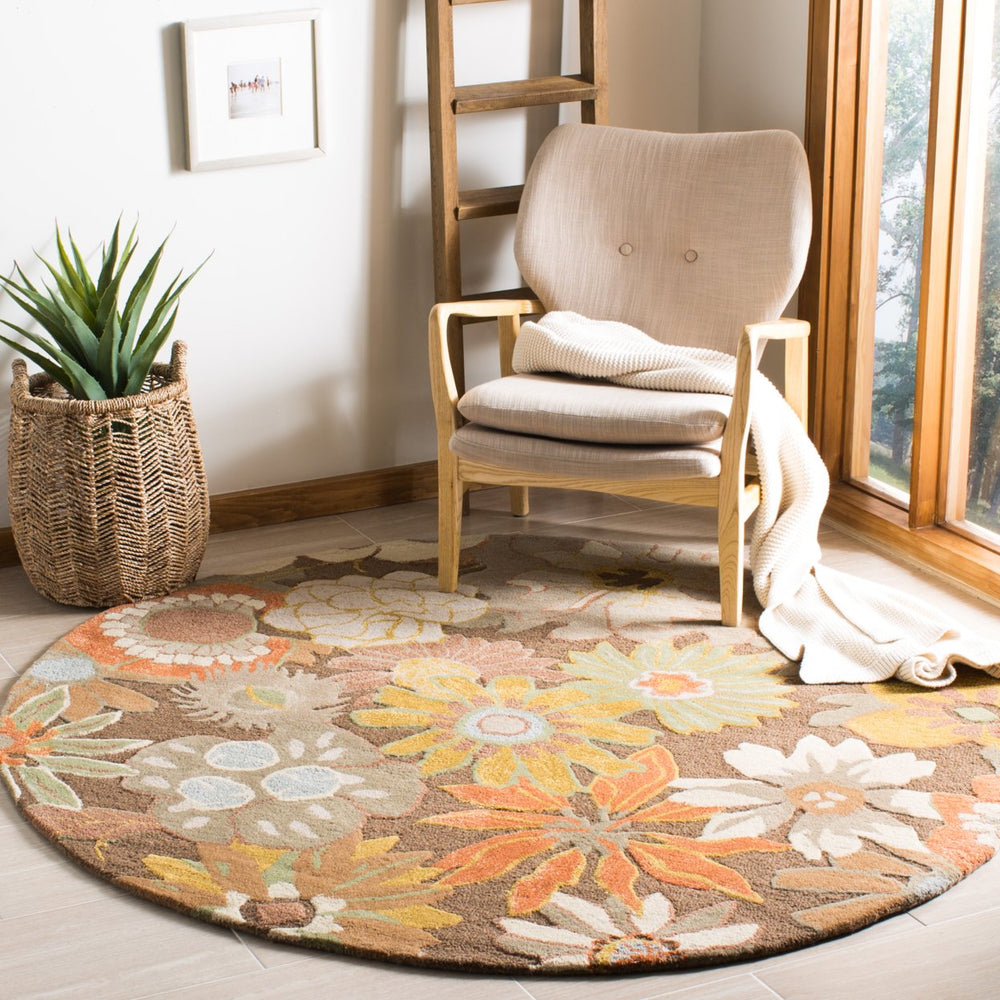 SAFAVIEH Soho SOH820A Handmade Brown / Multi Rug Image 2