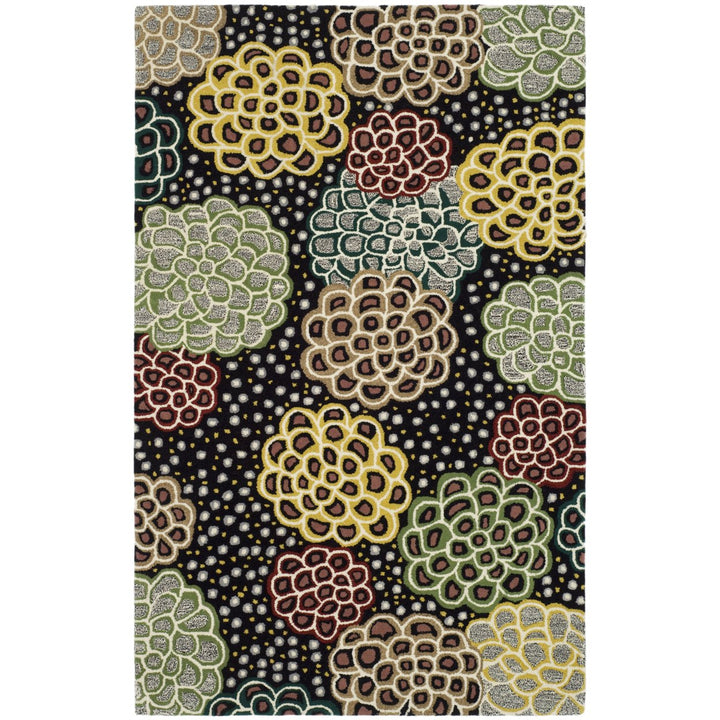 SAFAVIEH Soho SOH819A Handmade Black / Multi Rug Image 1