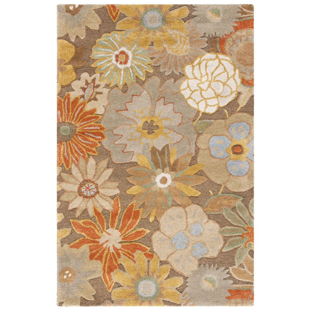 SAFAVIEH Soho SOH820A Handmade Brown / Multi Rug Image 9