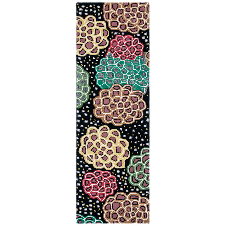 SAFAVIEH Soho SOH819A Handmade Black / Multi Rug Image 5