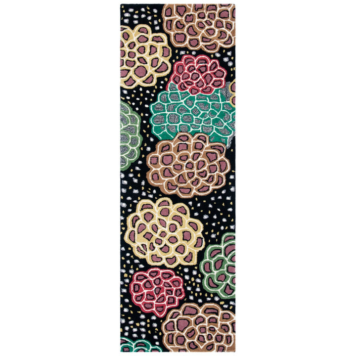 SAFAVIEH Soho SOH819A Handmade Black / Multi Rug Image 1