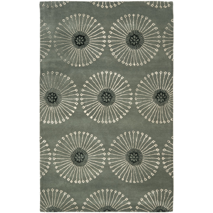 SAFAVIEH Soho Collection SOH821C Handmade Grey/Ivory Rug Image 1