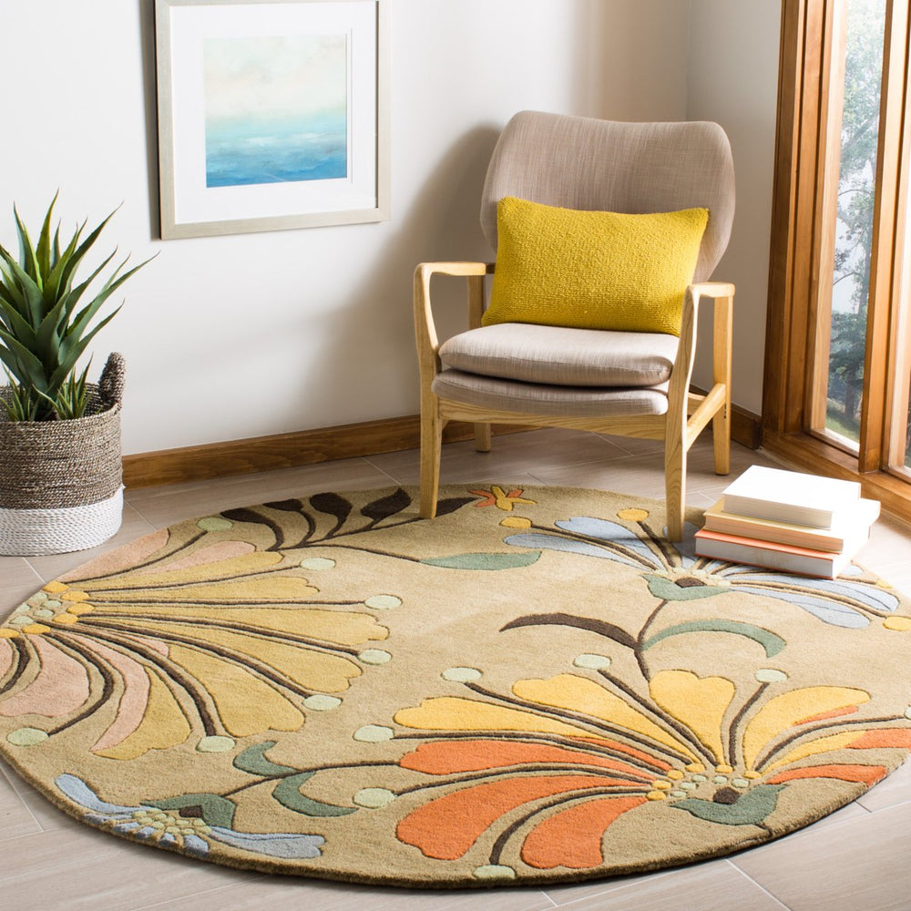 SAFAVIEH Soho SOH826A Handmade Golden Olive Rug Image 2