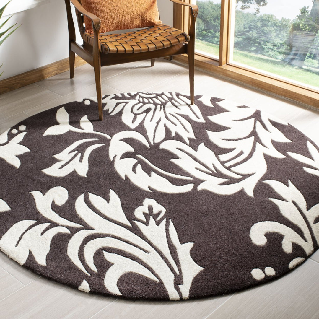 SAFAVIEH Soho SOH831A Handmade Brown / Ivory Rug Image 2