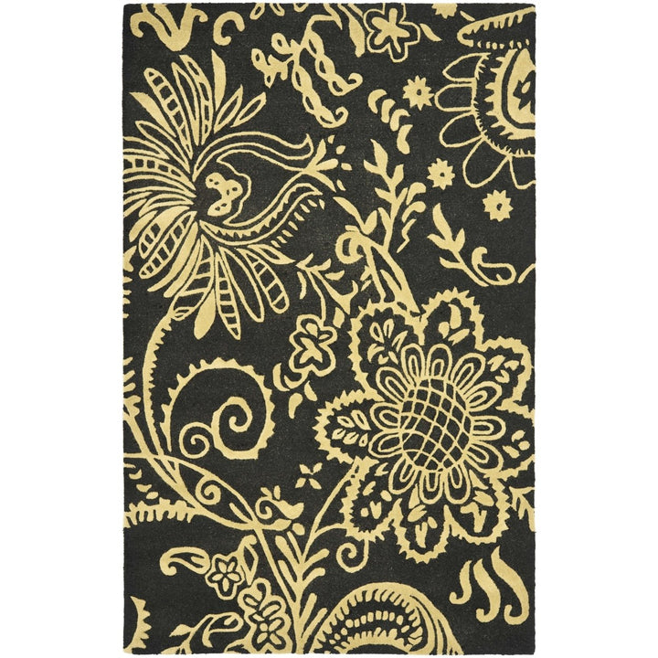 SAFAVIEH Soho SOH832A Handmade Black / Green Rug Image 1