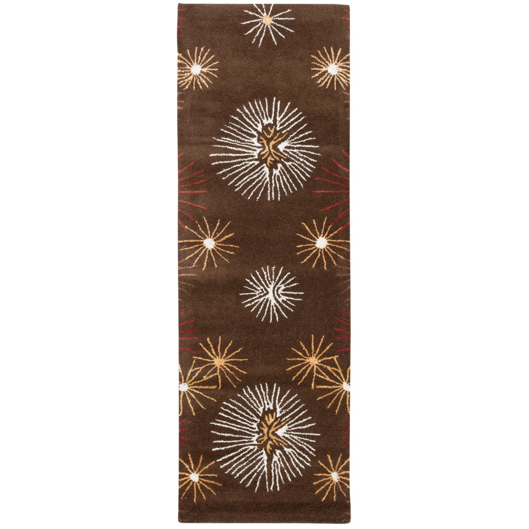 SAFAVIEH Soho SOH831A Handmade Brown / Ivory Rug Image 1