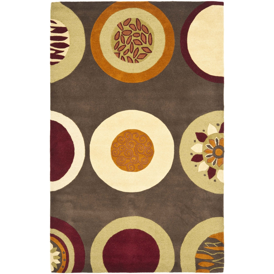 SAFAVIEH Soho SOH835A Handmade Brown / Multi Rug Image 1