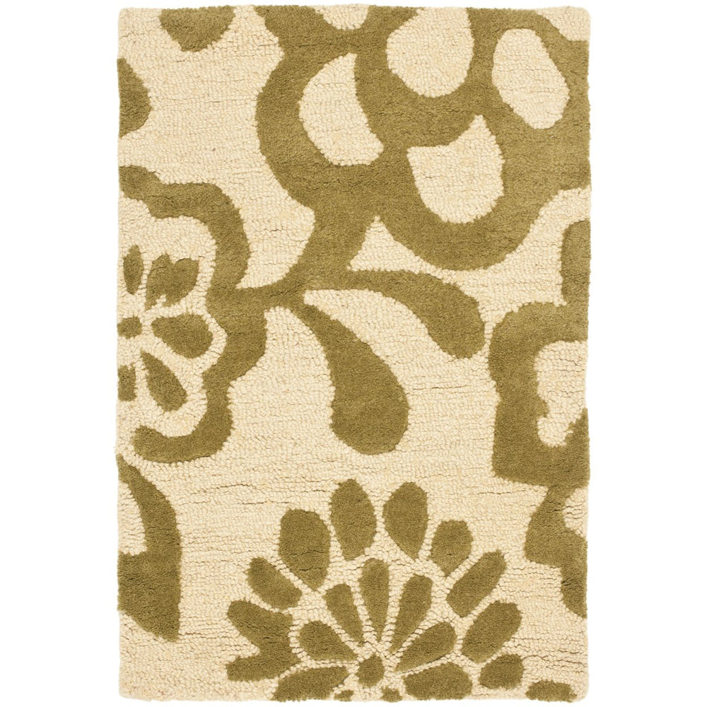 SAFAVIEH Soho SOH837A Handmade Beige / Green Rug Image 2