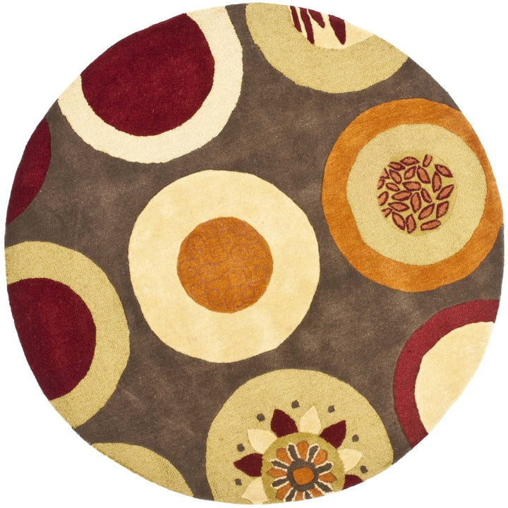 SAFAVIEH Soho SOH835A Handmade Brown / Multi Rug Image 1