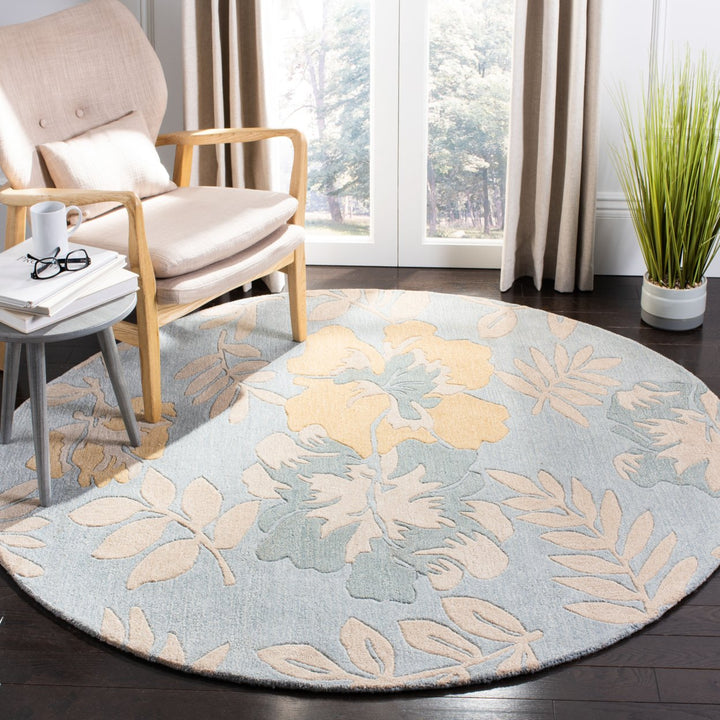 SAFAVIEH Soho Collection SOH838B Handmade Blue/Multi Rug Image 2