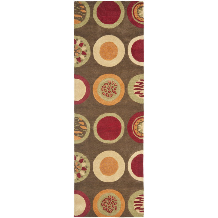 SAFAVIEH Soho SOH835A Handmade Brown / Multi Rug Image 1