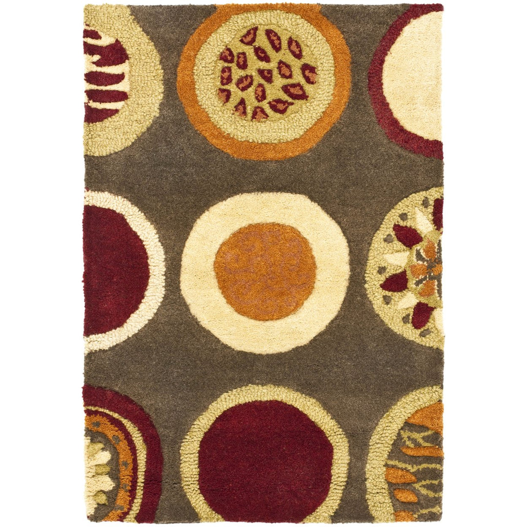 SAFAVIEH Soho SOH835A Handmade Brown / Multi Rug Image 1