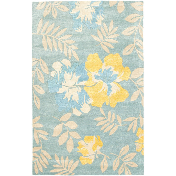 SAFAVIEH Soho Collection SOH838B Handmade Blue/Multi Rug Image 1