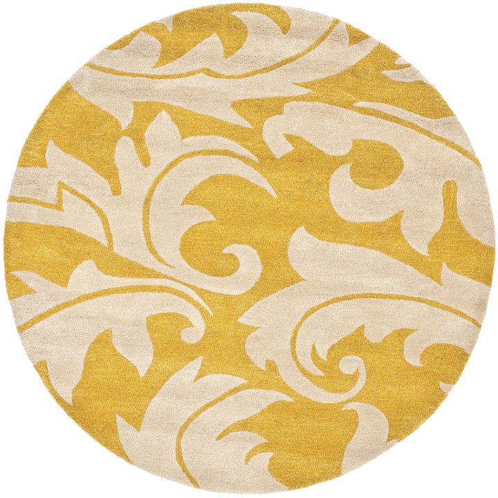 SAFAVIEH Soho Collection SOH841A Handmade Gold/Ivory Rug Image 7