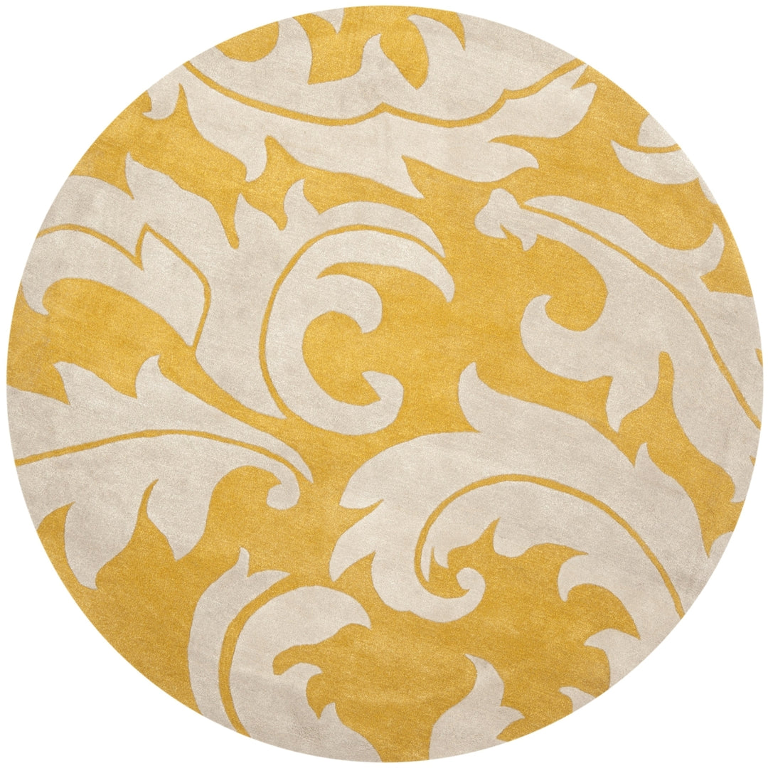 SAFAVIEH Soho Collection SOH841A Handmade Gold/Ivory Rug Image 9