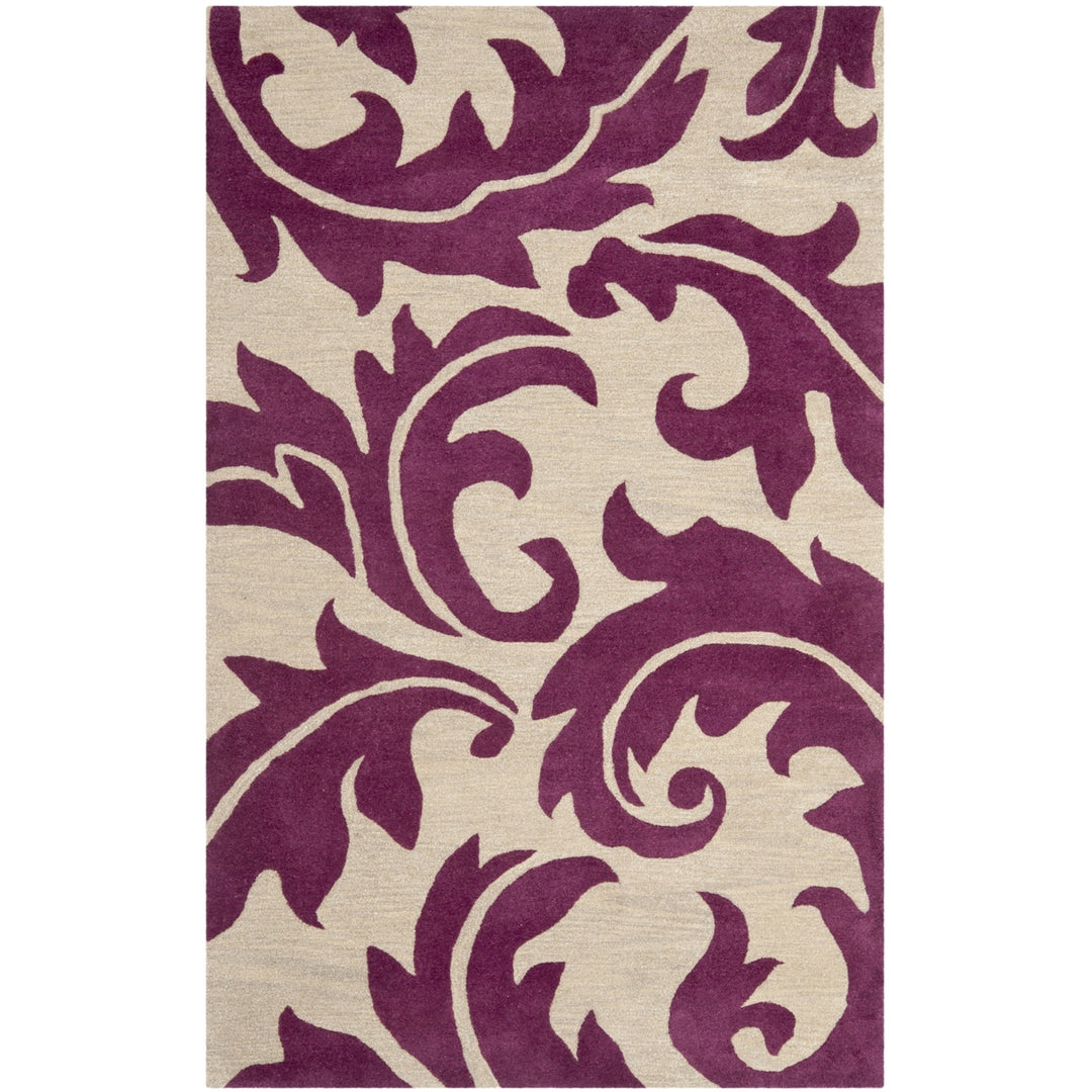 SAFAVIEH Soho SOH841B Handmade Purple / Beige Rug Image 1