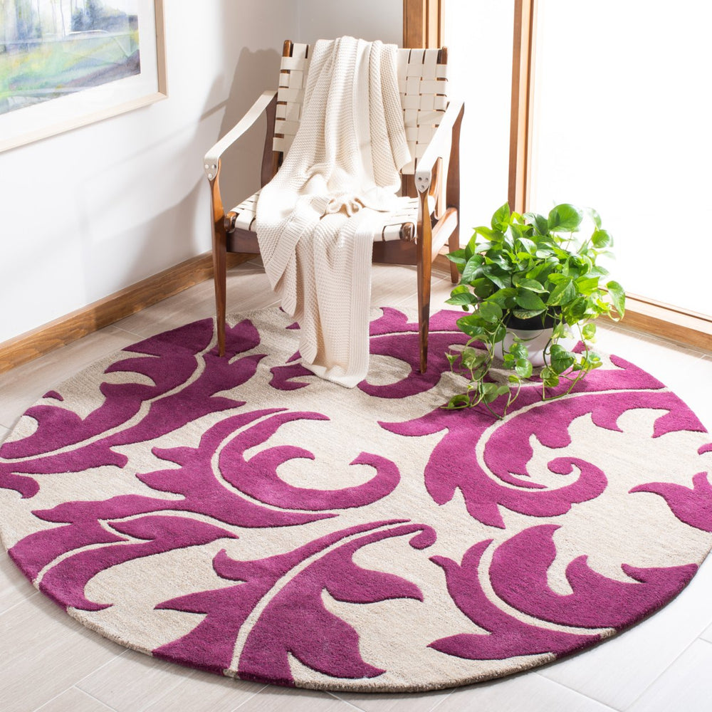 SAFAVIEH Soho SOH841B Handmade Purple / Beige Rug Image 2