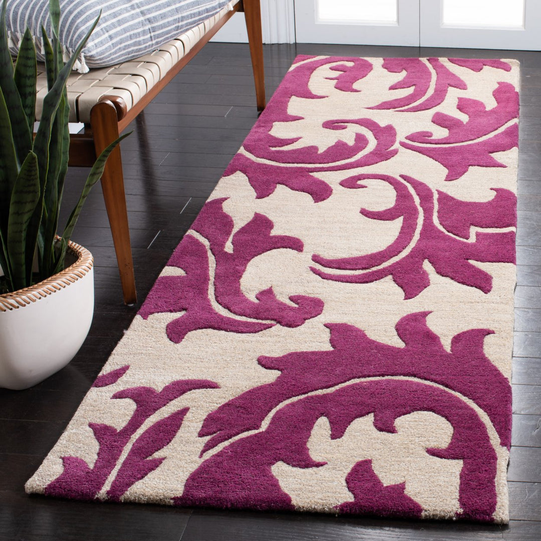 SAFAVIEH Soho SOH841B Handmade Purple / Beige Rug Image 3