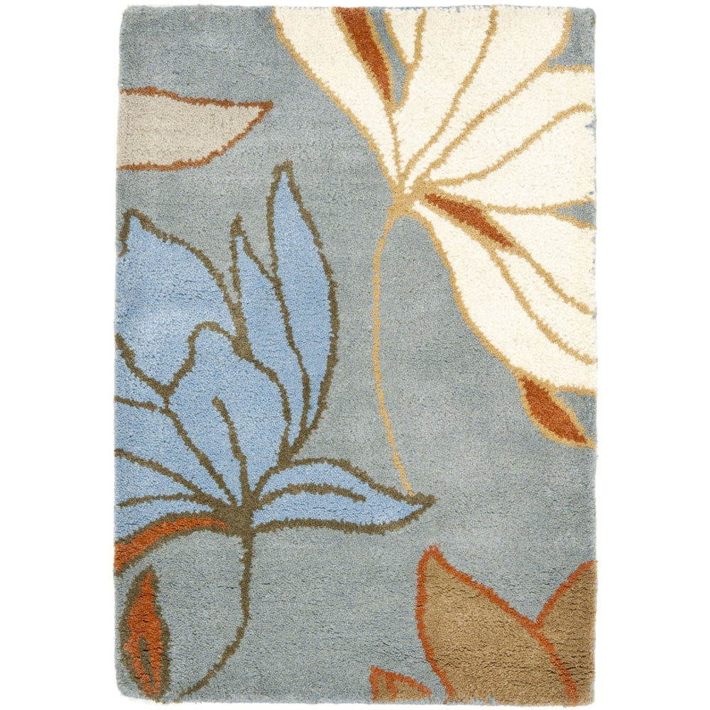 SAFAVIEH Soho Collection SOH848A Handmade Blue/Multi Rug Image 2