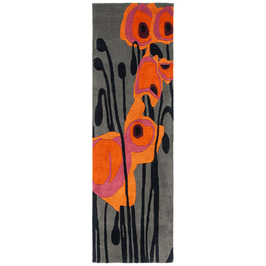 SAFAVIEH Soho SOH853B Handmade Grey / Orange Rug Image 5