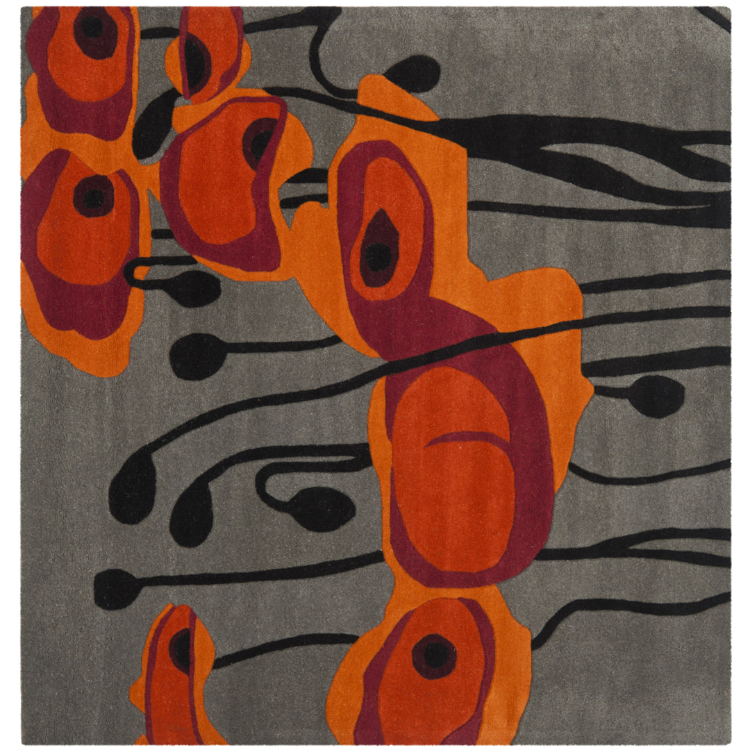 SAFAVIEH Soho SOH853B Handmade Grey / Orange Rug Image 6