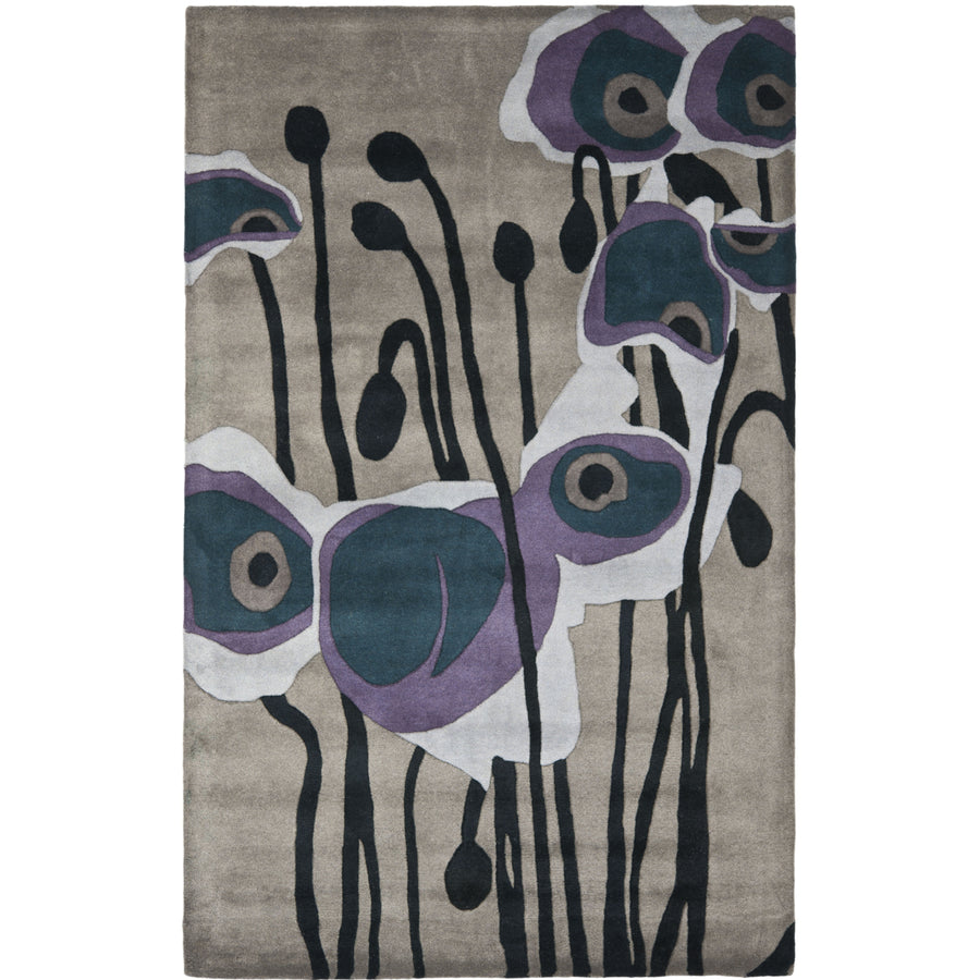 SAFAVIEH Soho Collection SOH853A Handmade Grey / Blue Rug Image 1