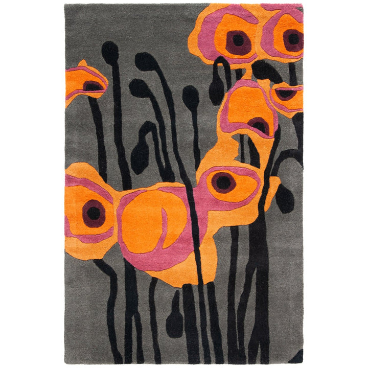 SAFAVIEH Soho SOH853B Handmade Grey / Orange Rug Image 8