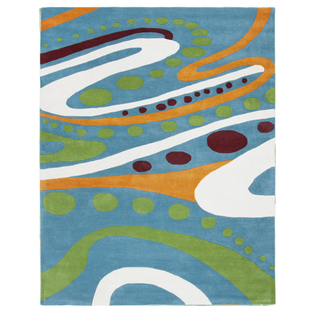 SAFAVIEH Soho Collection SOH856A Handmade Teal/Multi Rug Image 1