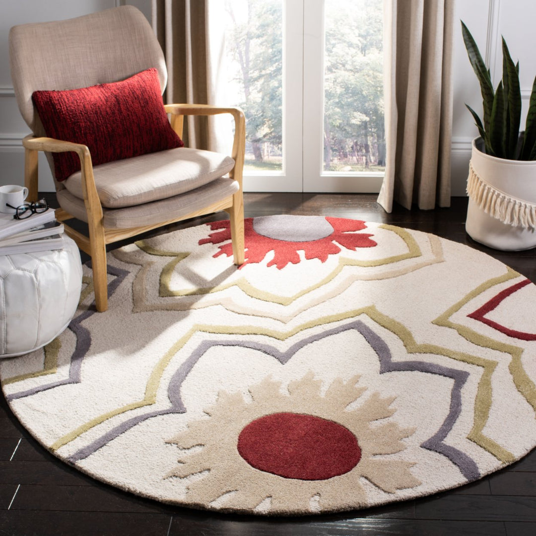 SAFAVIEH Soho SOH857B Handmade Ivory / Multi Rug Image 2