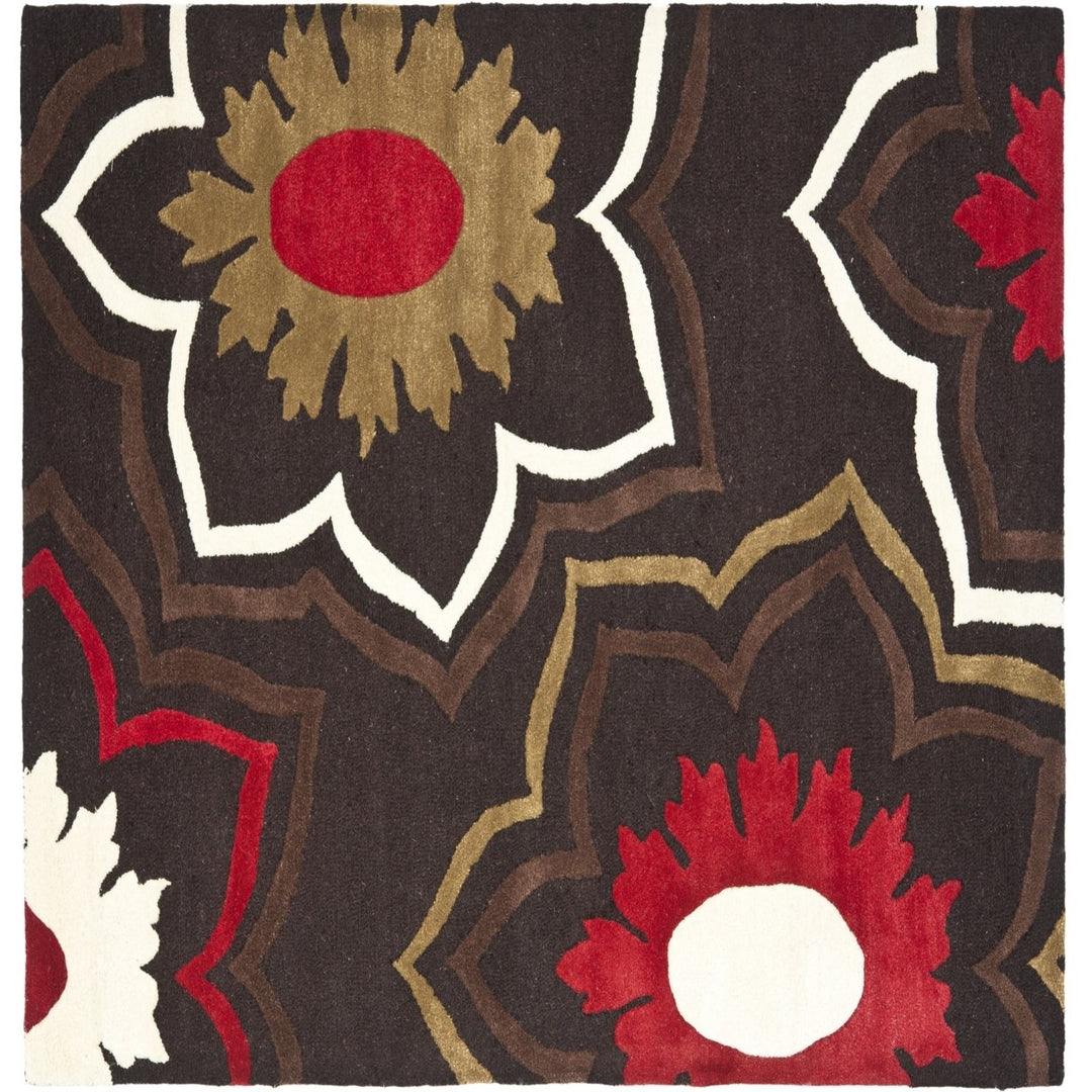 SAFAVIEH Soho SOH857A Handmade Brown / Multi Rug Image 1