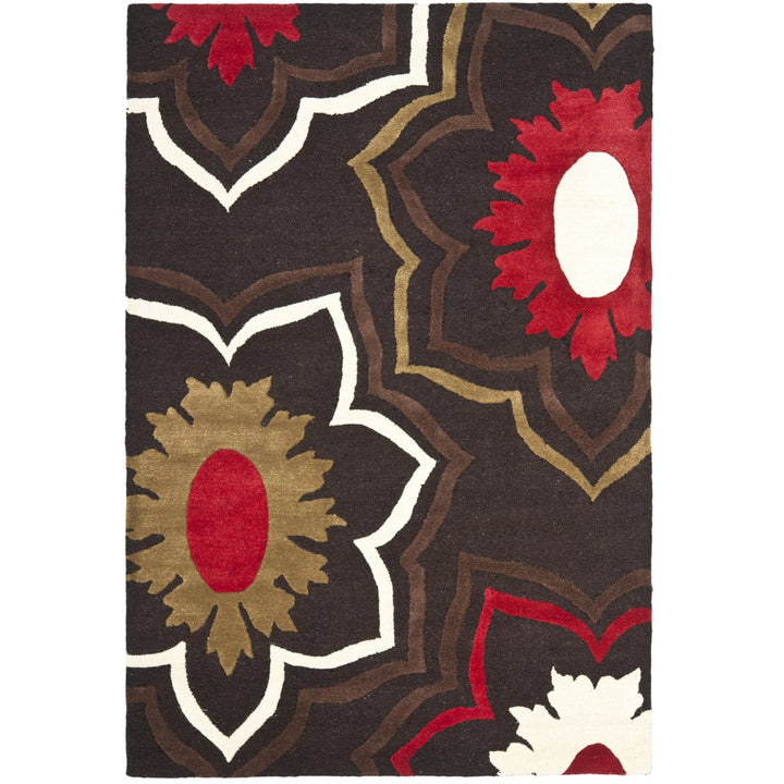 SAFAVIEH Soho SOH857A Handmade Brown / Multi Rug Image 1