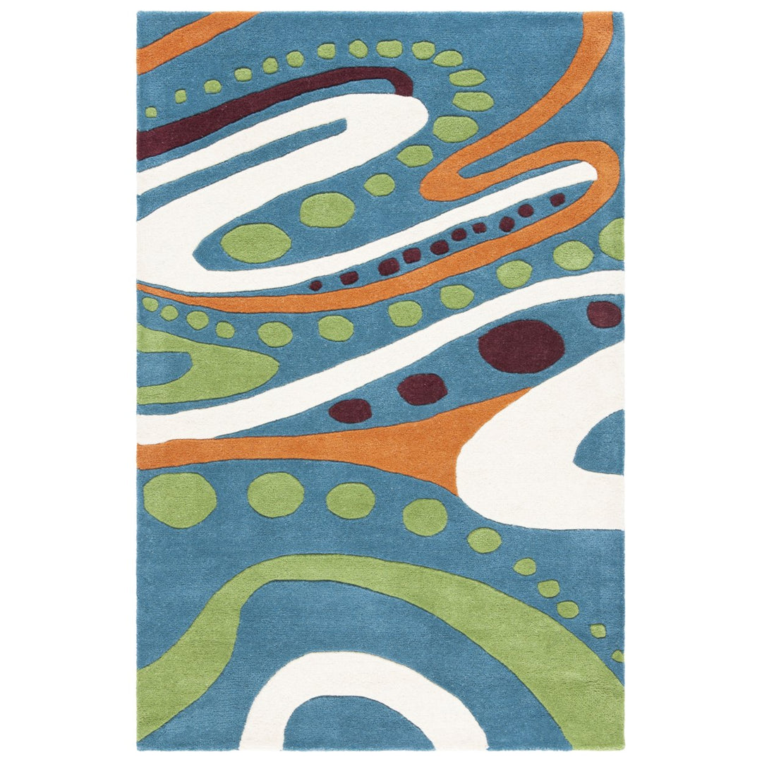 SAFAVIEH Soho Collection SOH856A Handmade Teal/Multi Rug Image 10
