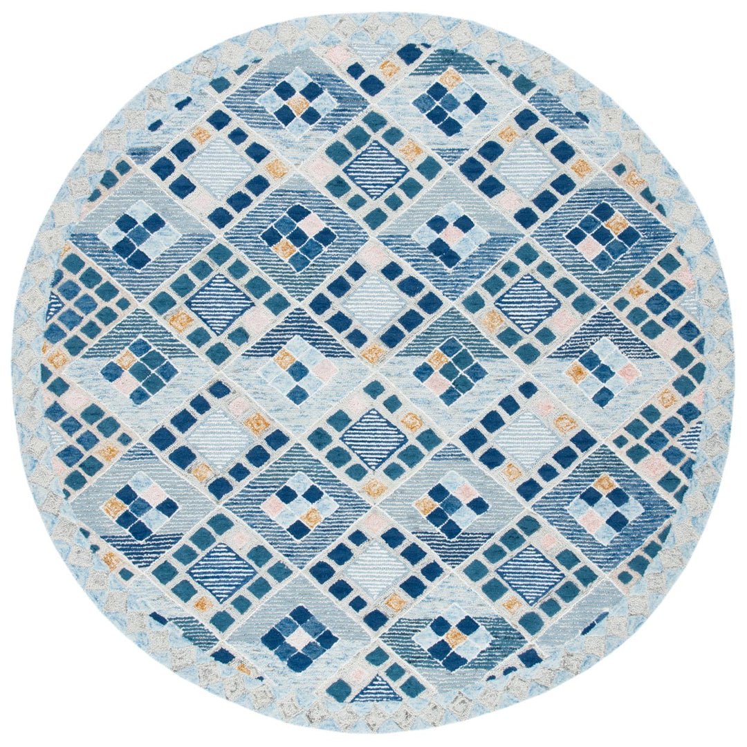 SAFAVIEH Soho Collection SOH876N Handmade Navy / Blue Rug Image 1