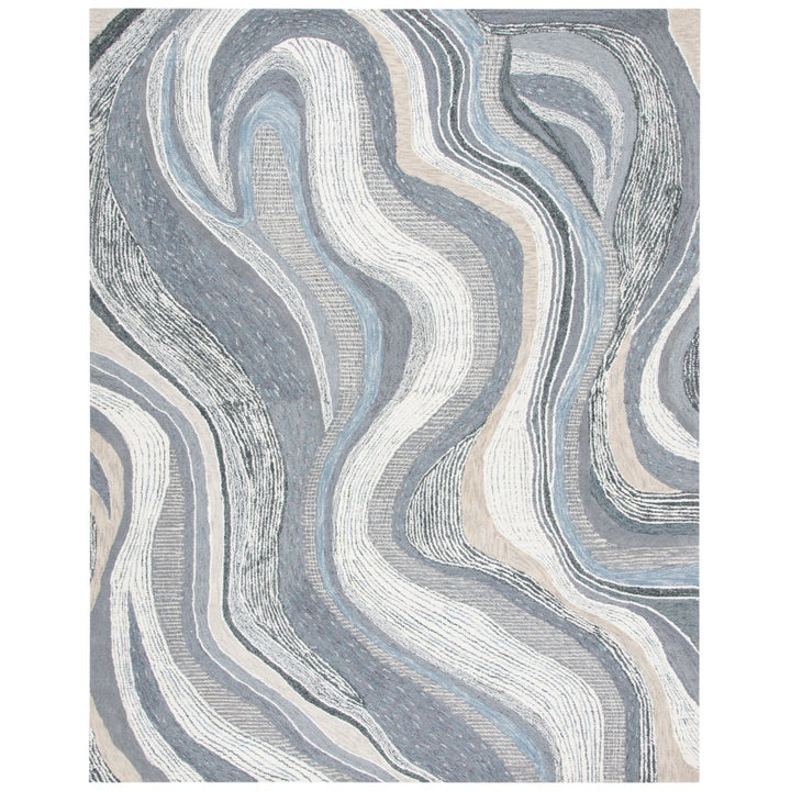 SAFAVIEH Soho Collection SOH879F Handmade Grey/Ivory Rug Image 1