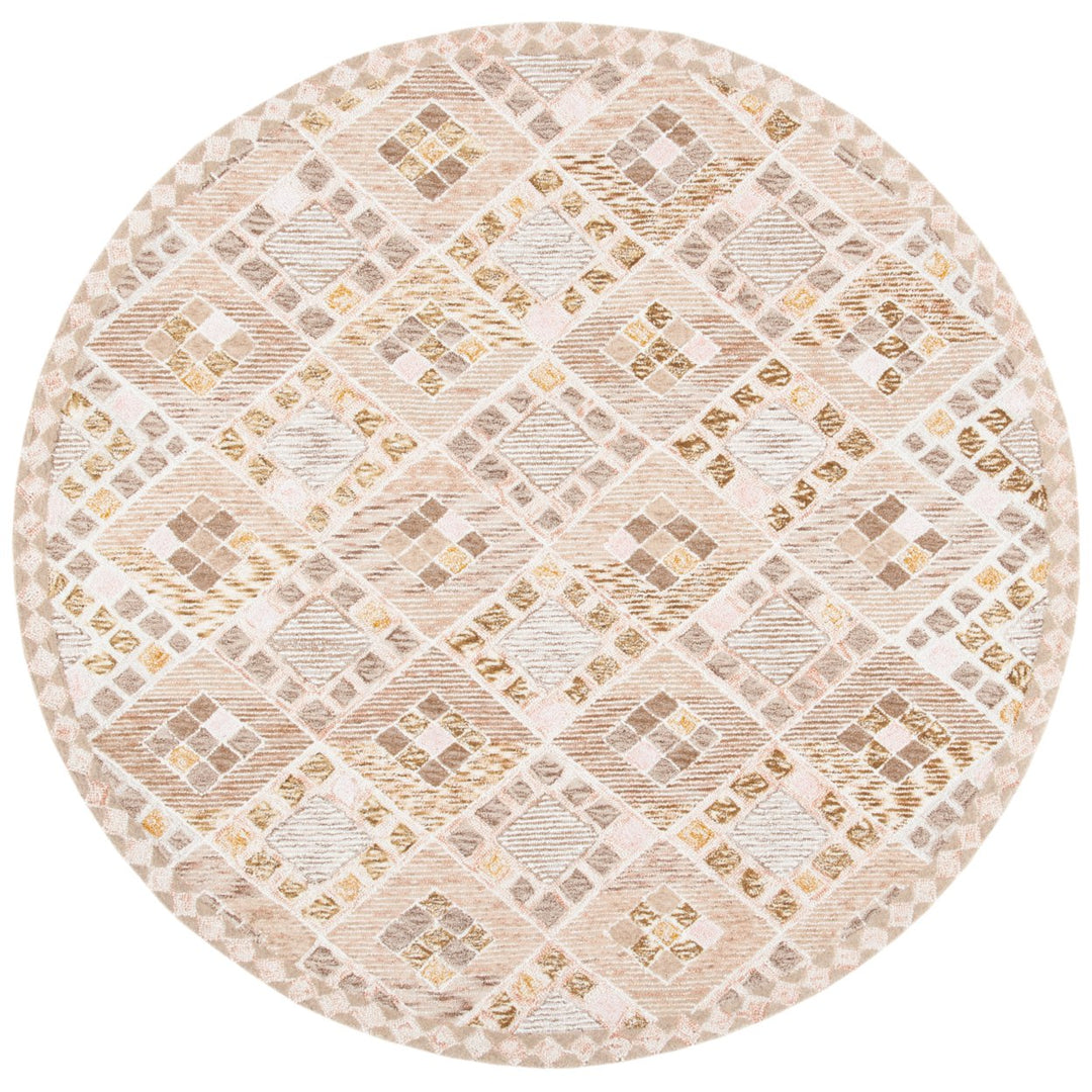 SAFAVIEH Soho Collection SOH876U Handmade Pink/Taupe Rug Image 4