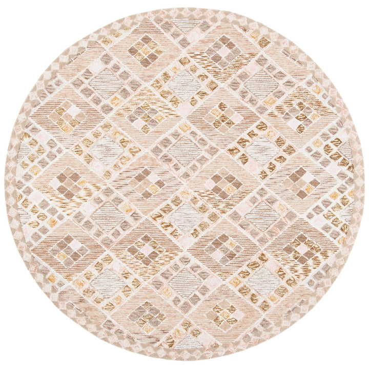 SAFAVIEH Soho Collection SOH876U Handmade Pink/Taupe Rug Image 1