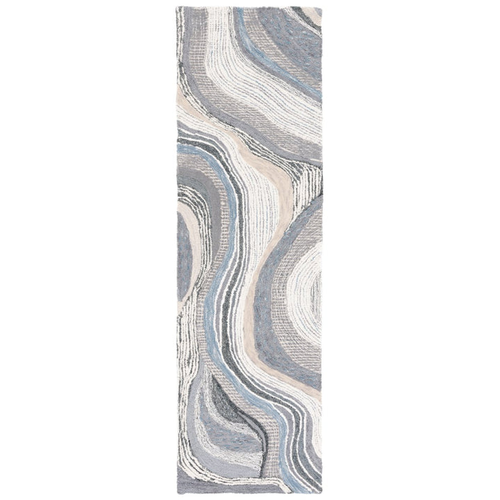 SAFAVIEH Soho Collection SOH879F Handmade Grey/Ivory Rug Image 5