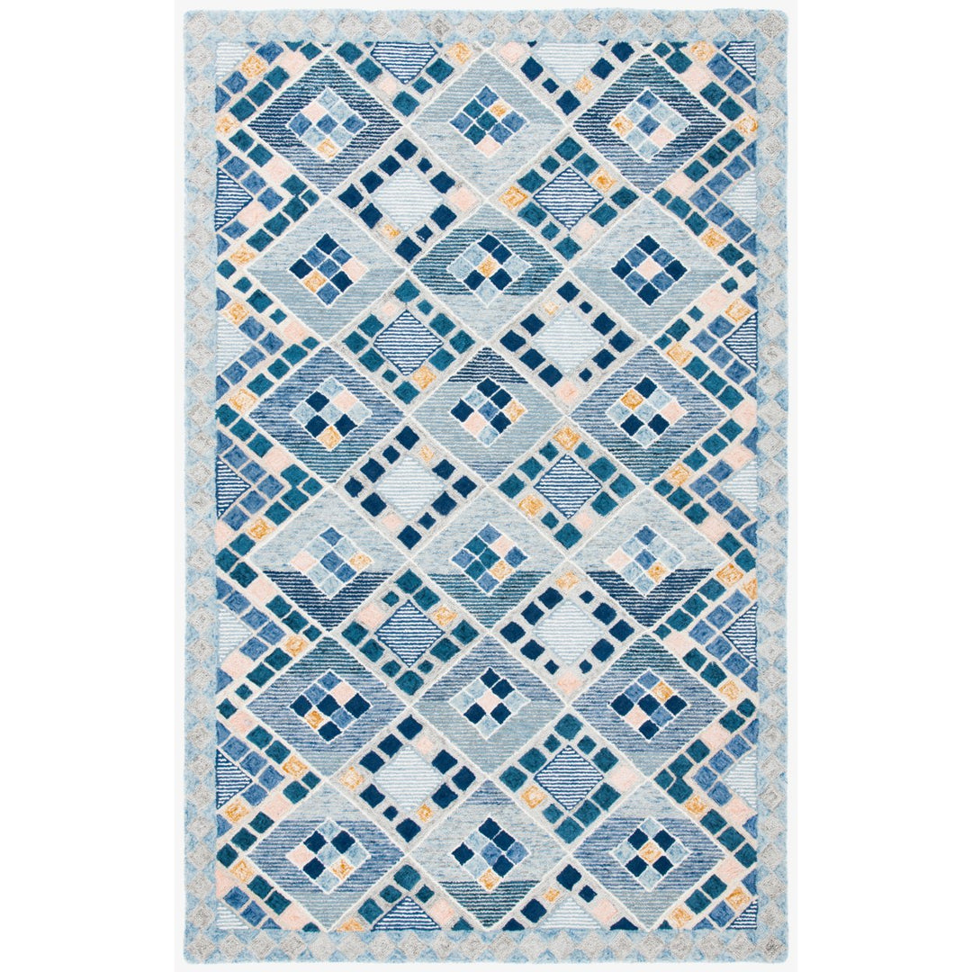 SAFAVIEH Soho Collection SOH876N Handmade Navy / Blue Rug Image 1