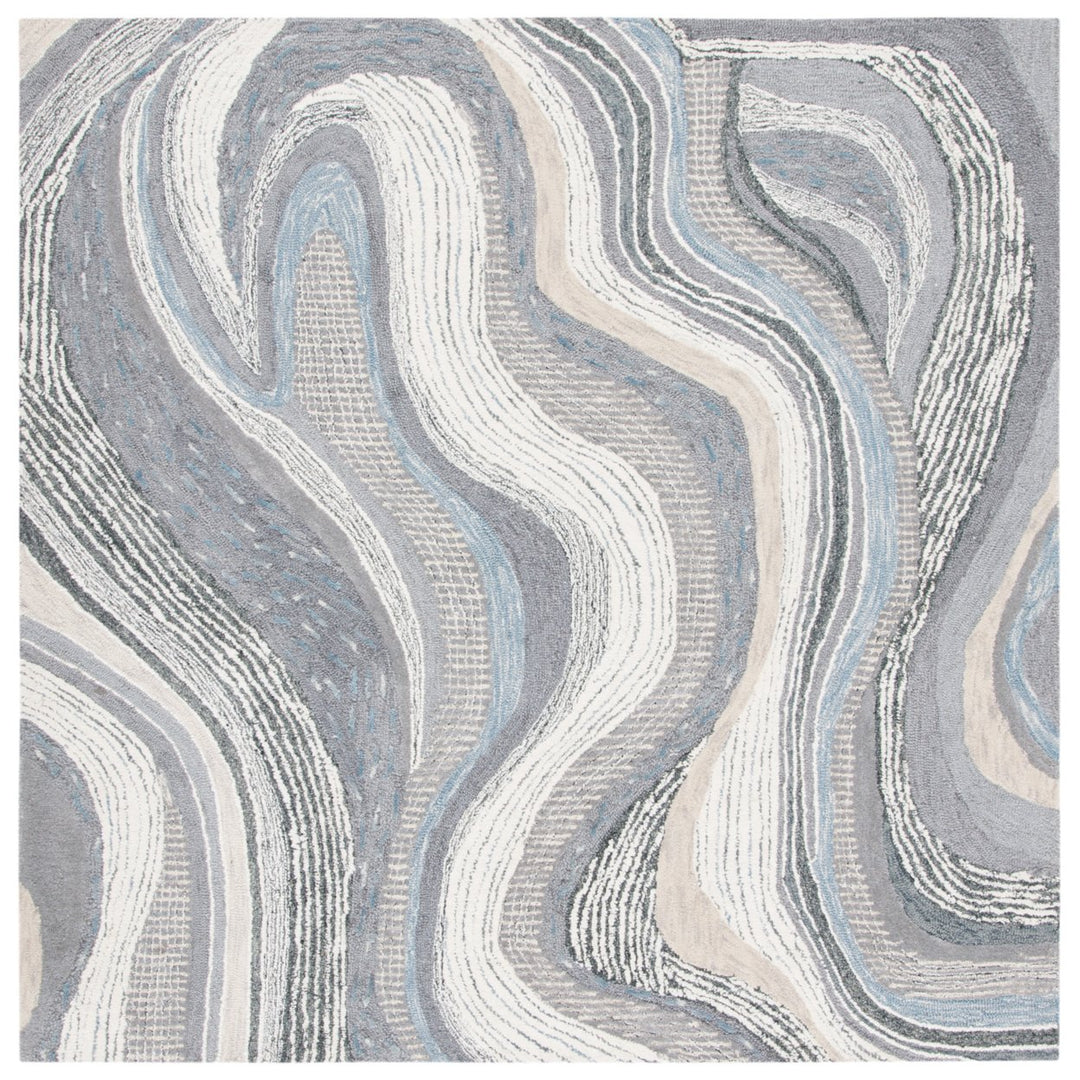 SAFAVIEH Soho Collection SOH879F Handmade Grey/Ivory Rug Image 6