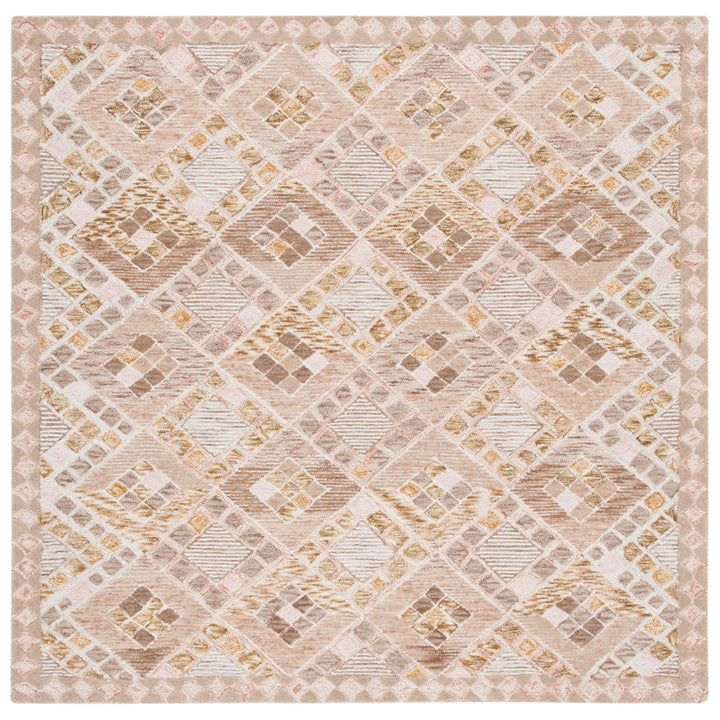 SAFAVIEH Soho Collection SOH876U Handmade Pink/Taupe Rug Image 6